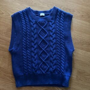 Wilfred Navy Knit Sweater Vest